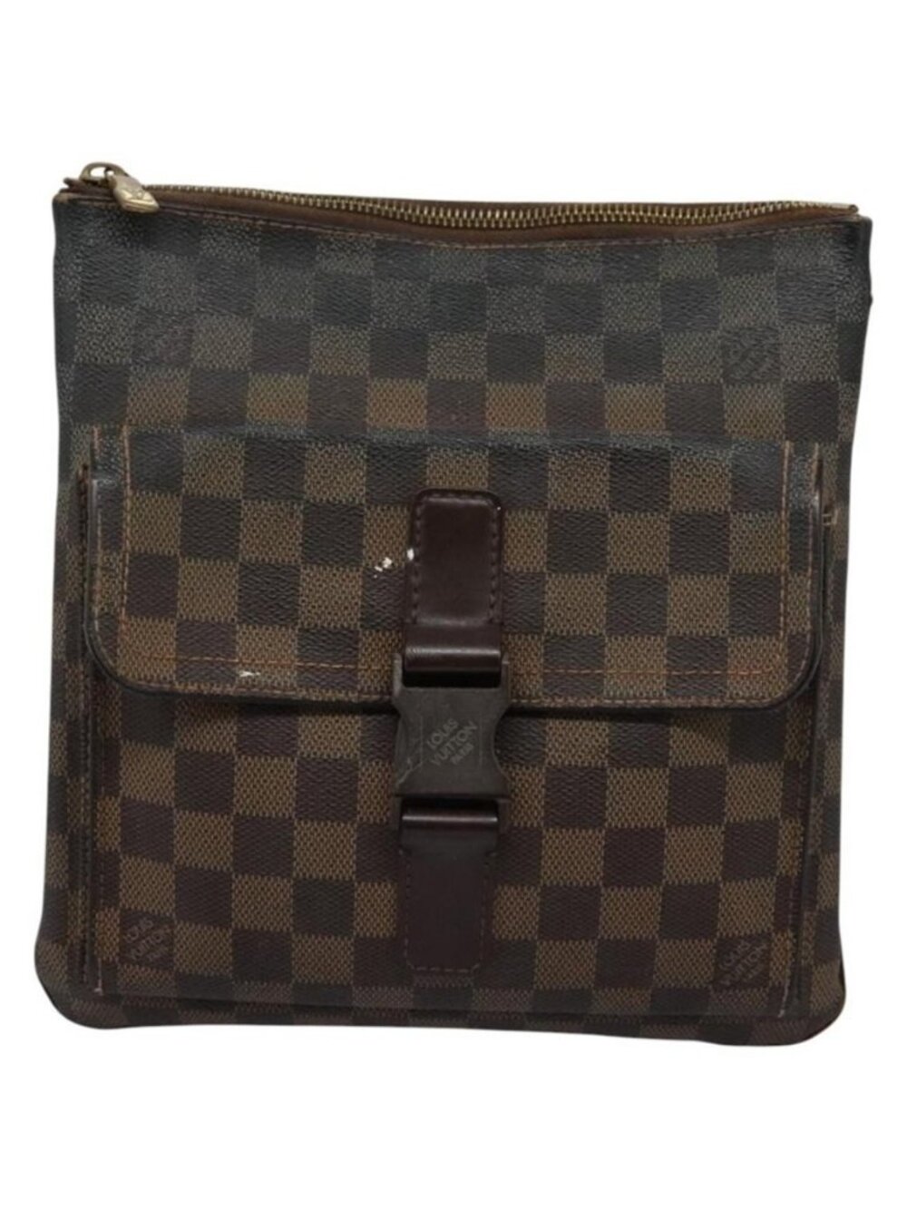 Authentic LOUIS VUITTON Damier Ebene Pochette Merwiel Shoulder Bag N51127 LV - Picture 4 of 16